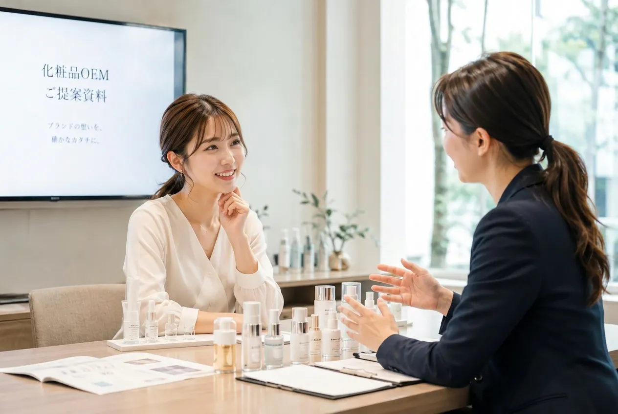 化粧品OEMの相談イメージ