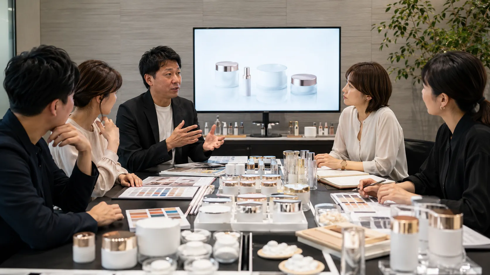 クリームOEMの商品企画・処方開発・容器検討イメージ